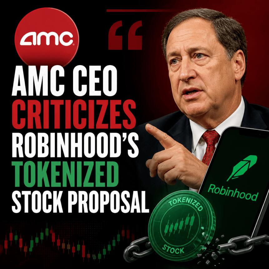 AMC首席执行官批评Robinhood的代币化股票提案