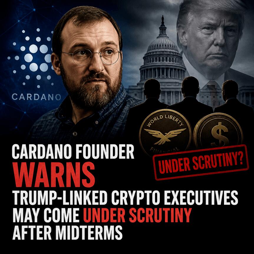 Cardano创始人警告：特朗普关联的加密高管可能在中期选举后受到审查