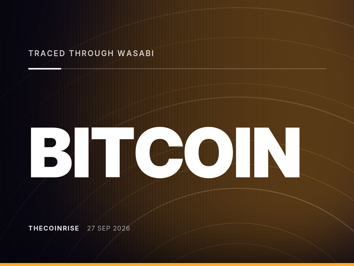 Bitget被盗资金通过Wasabi钱包CoinJoin转移，链上追踪现关键线索