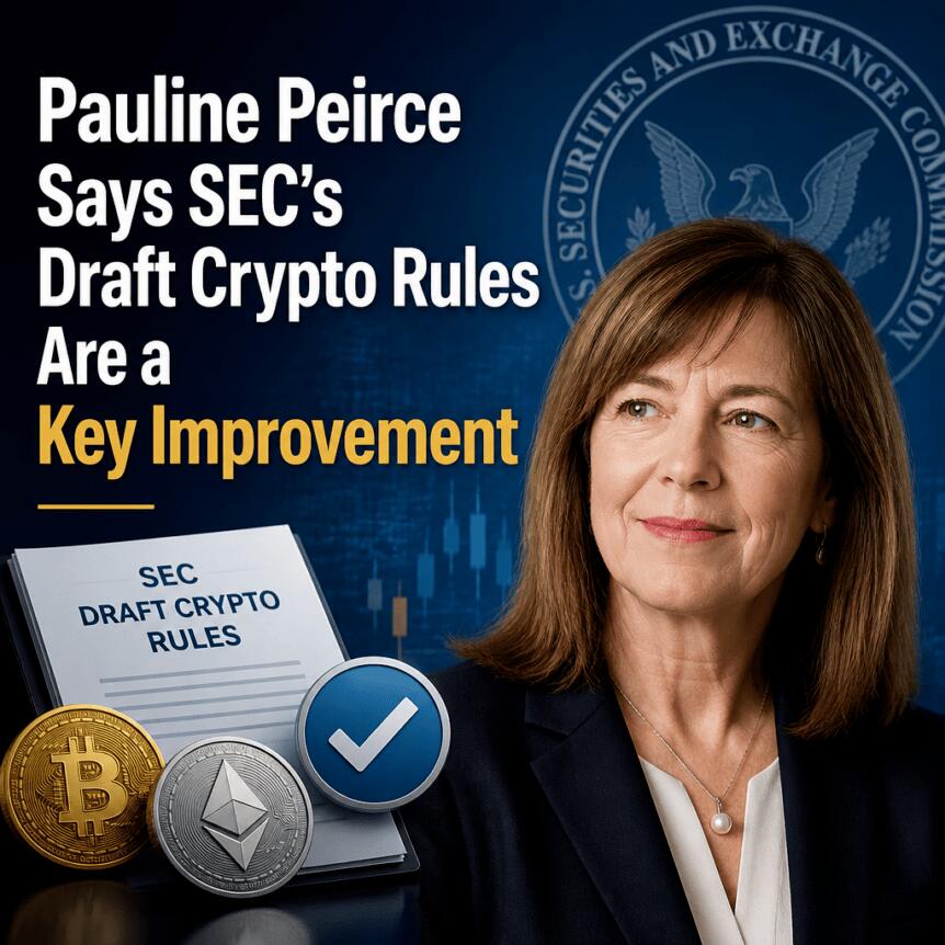 保琳·皮尔斯称SEC加密货币规则草案是重大改进