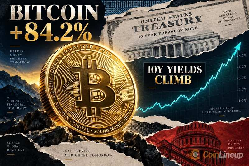美债收益率上升期比特币涨84.2%：传统避险逻辑遭挑战