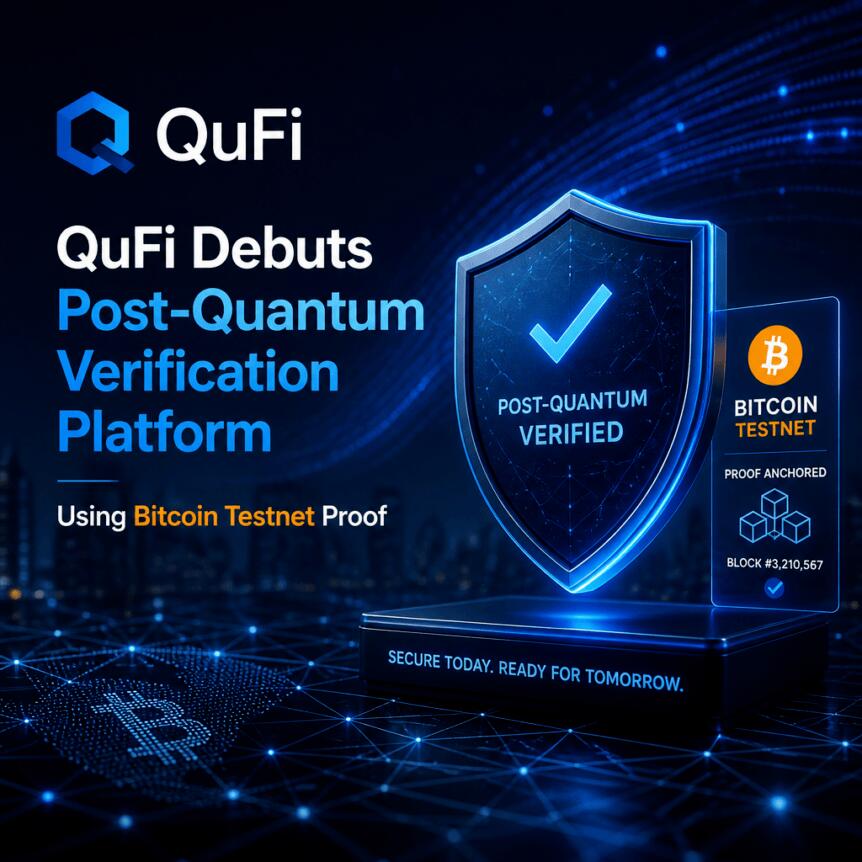QuFi 推出基于比特币测试网验证的量子后验证平台