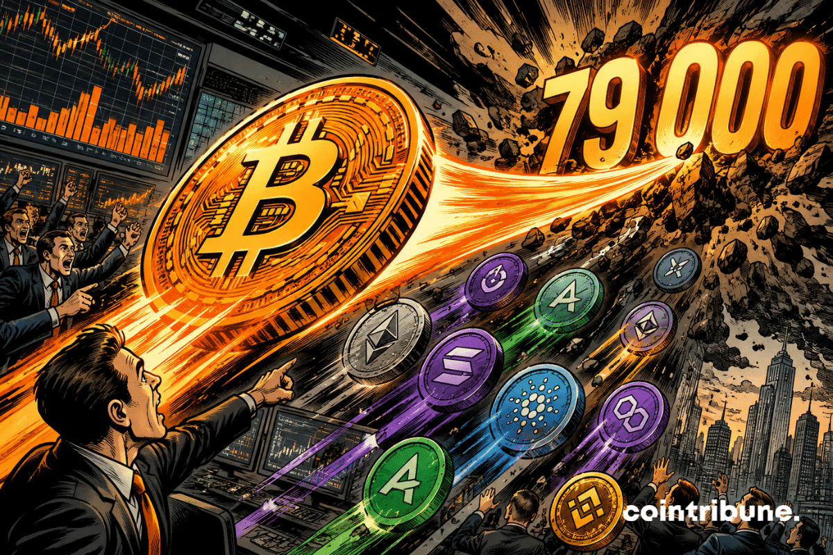 比特币加速突破79,500美元，多头重夺主导权