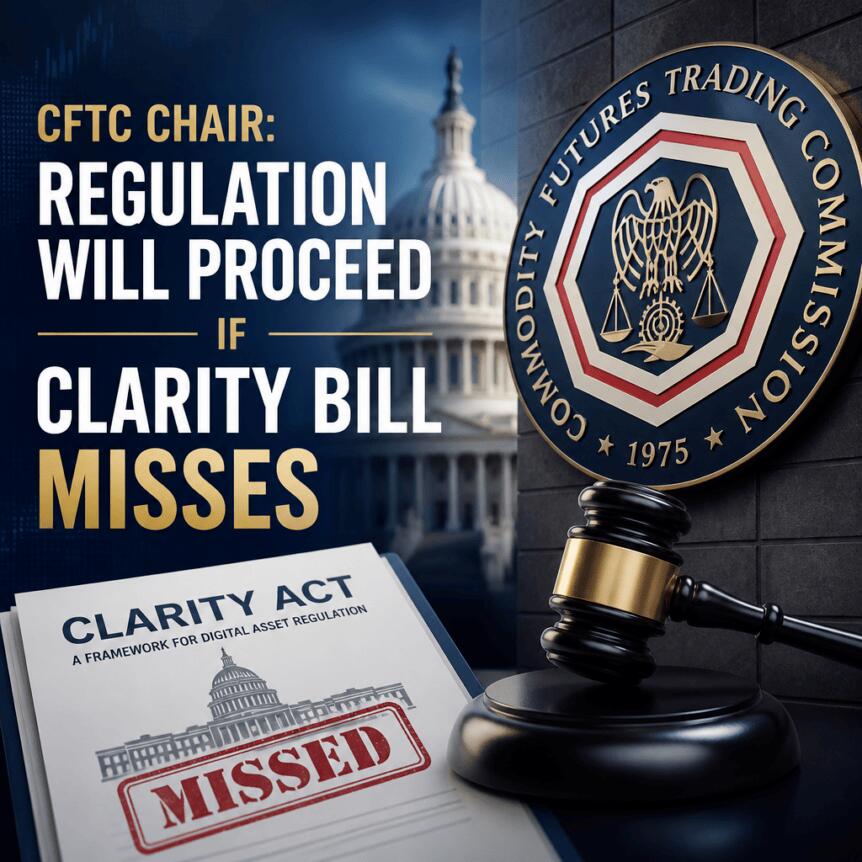 CFTC主席：若CLARITY法案未通过，监管仍将继续推进