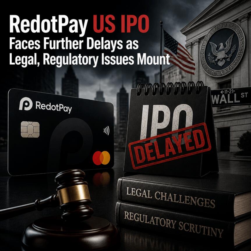 RedotPay美国IPO因法律与监管问题加剧再遭延迟