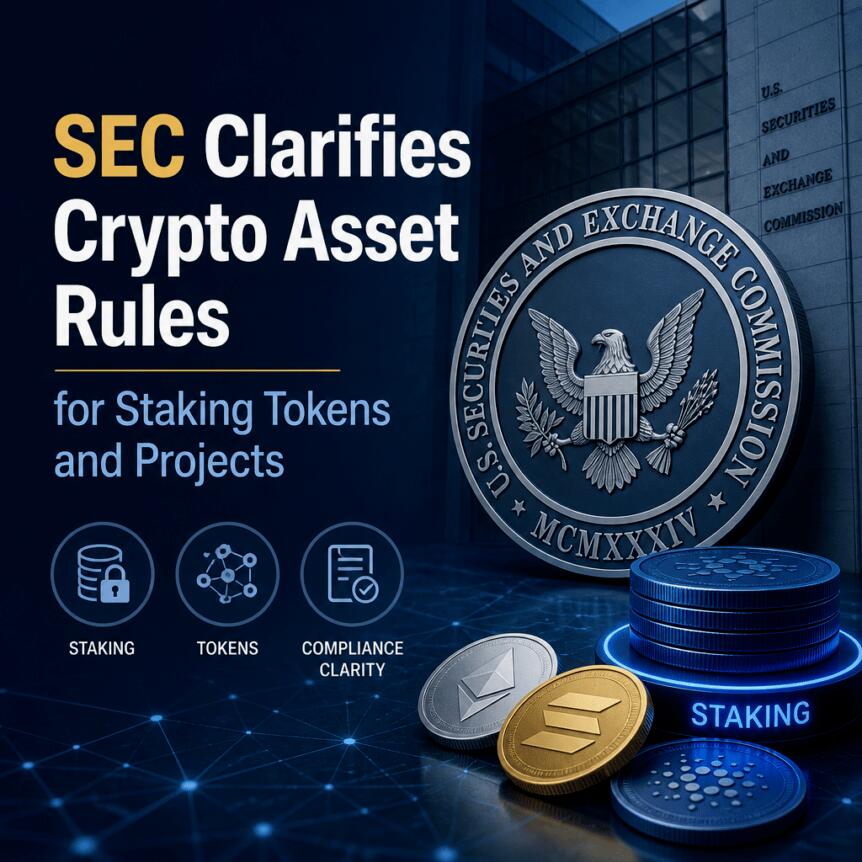 美国证券交易委员会明确加密货币资产规则：针对质押代币及相关项目