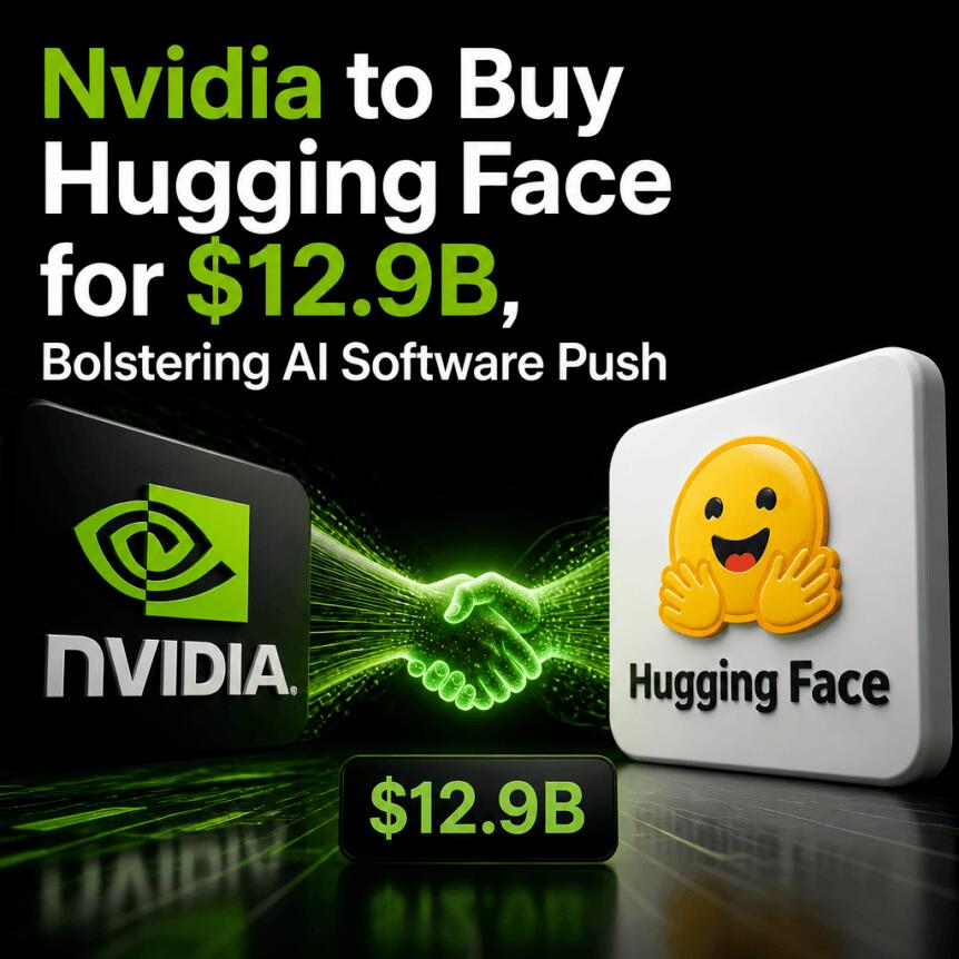 英伟达斥资129亿美元收购Hugging Face，加码AI软件布局