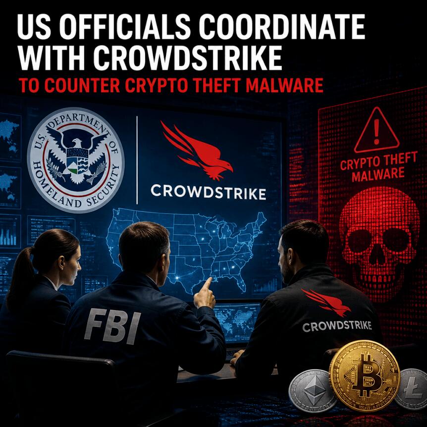 美国官员联合CrowdStrike打击加密货币盗窃恶意软件