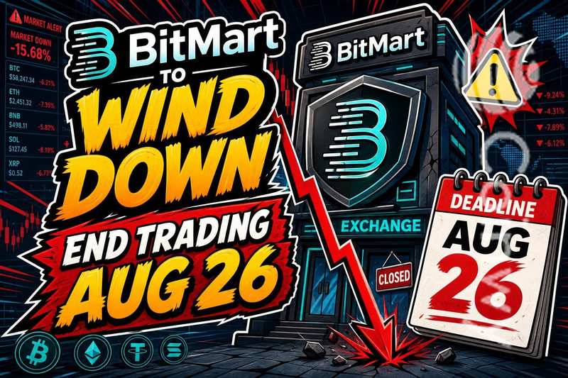 BitMart将逐步关闭交易所，8月26日停止交易