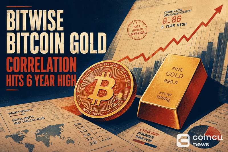 Bitwise：比特币与黄金相关性创六年新高