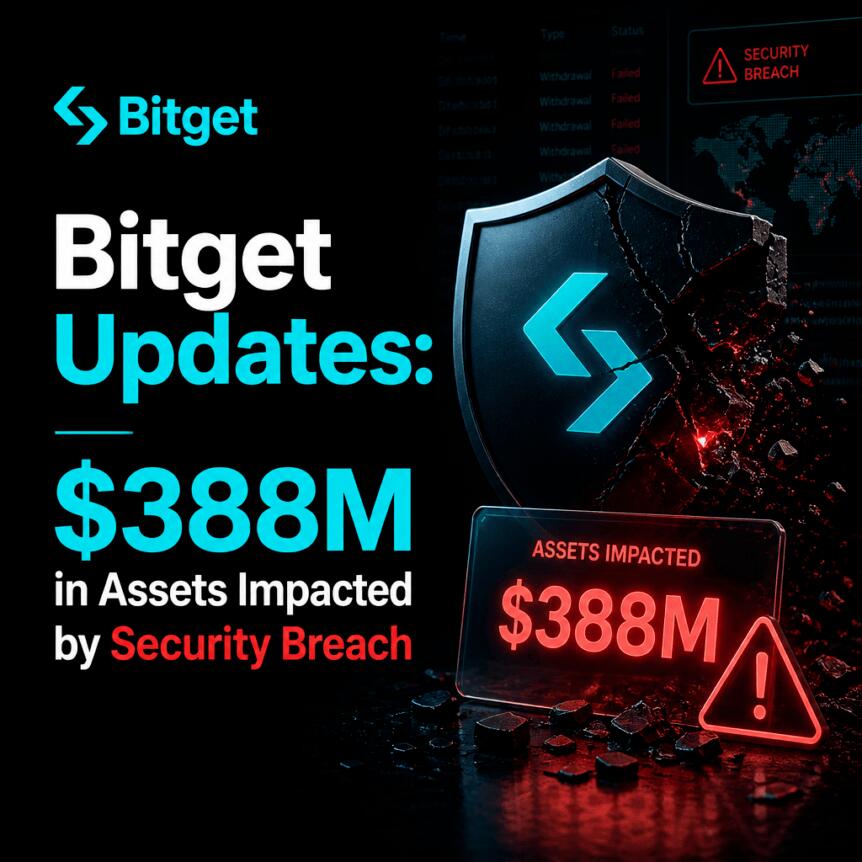 Bitget 安全漏洞损失上调至3.875亿美元，提币暂停仍持续