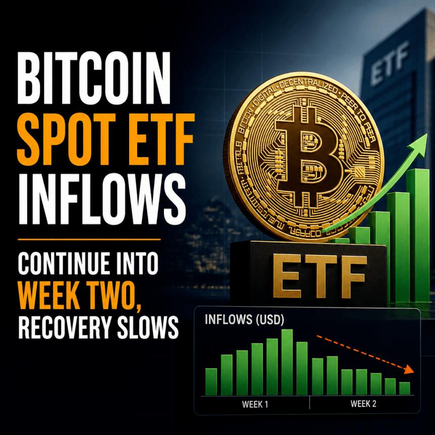 比特币现货ETF资金流入进入第二周，复苏势头放缓