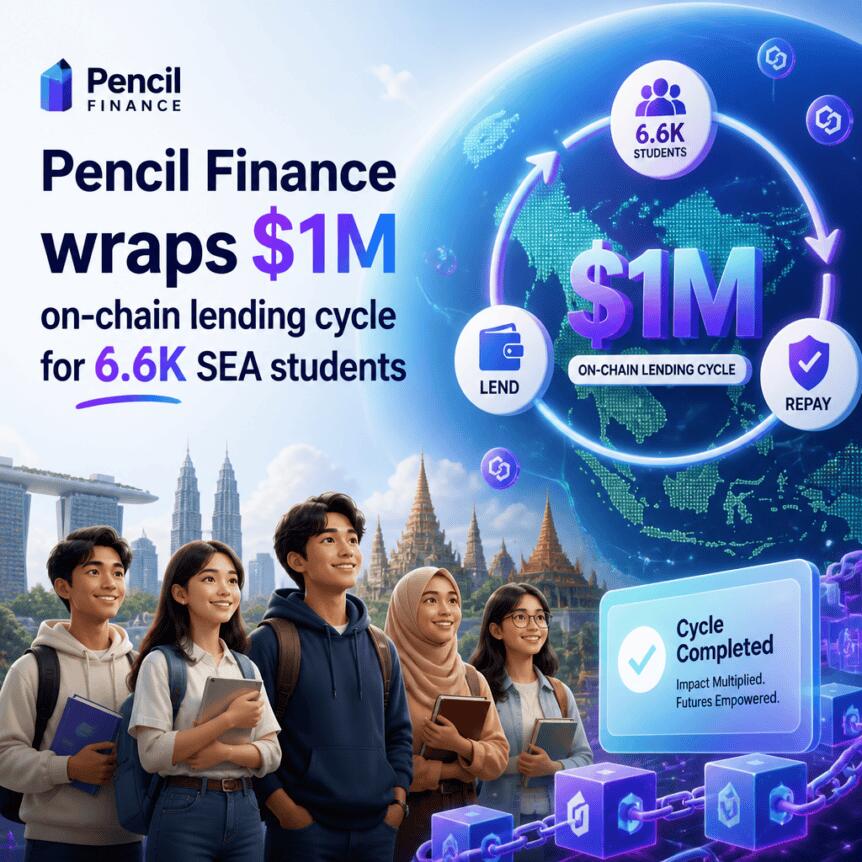 Pencil Finance为6600名东南亚学生完成100万美元链上借贷周期